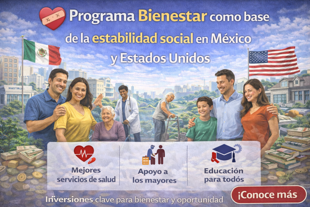 ❤️‍🩹 Programa Bienestar como base de la estabilidad social en México y Estados Unidos
