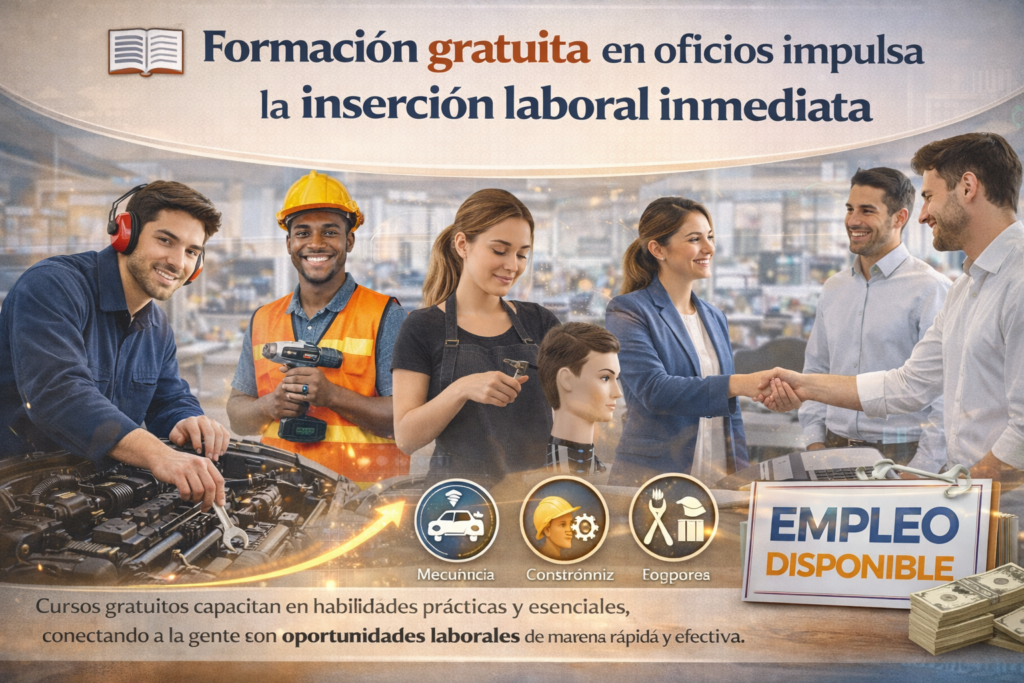 📖 Formación gratuita en oficios impulsa la inserción laboral inmediata